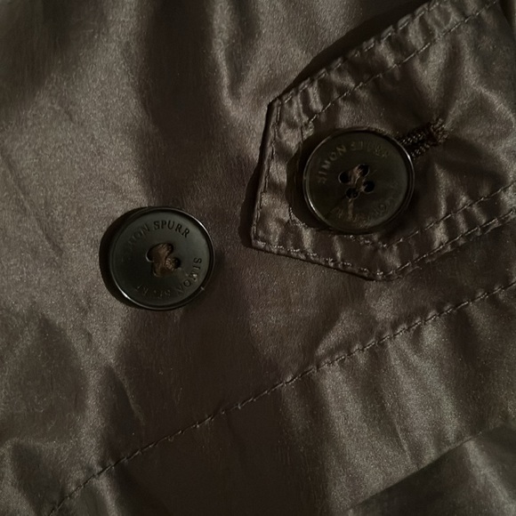 Designer Simon Spurr Luxury Nylon Rain Jacket Gun Metal Gray Size 48 - Picture 6 of 12